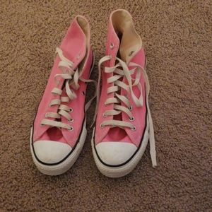 Hot pink converse high tops